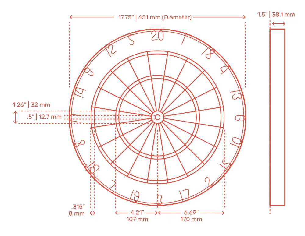 Dimensions-Sports-Darts-Dartboard-Dimensions The Measurements of a Dart Board  (Explained)