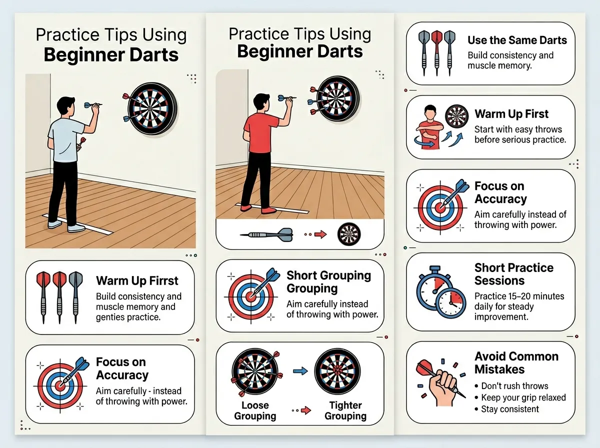 Practice-Tips-Using-Beginner-Darts Best Darts for Beginners (Complete Buying Guide)